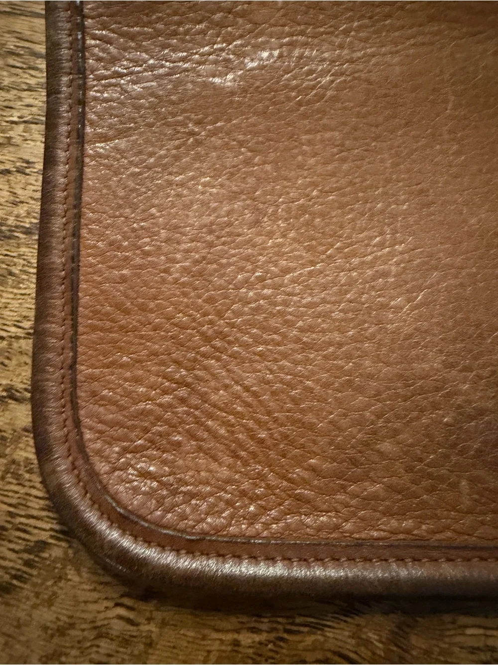 Coach British Tan Leather Turnlock Crossbody Clutch 9755